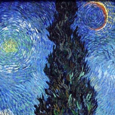 Vincent van Gogh - Strada Con Cipresso E Stella - 1890 - progetto-centoboschi-homepage
